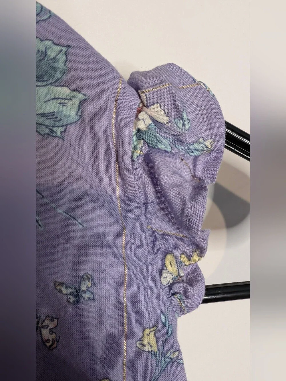 OSHKOSH Floral Lavender Dress With Silver Metallic Embellishments. Size 3T